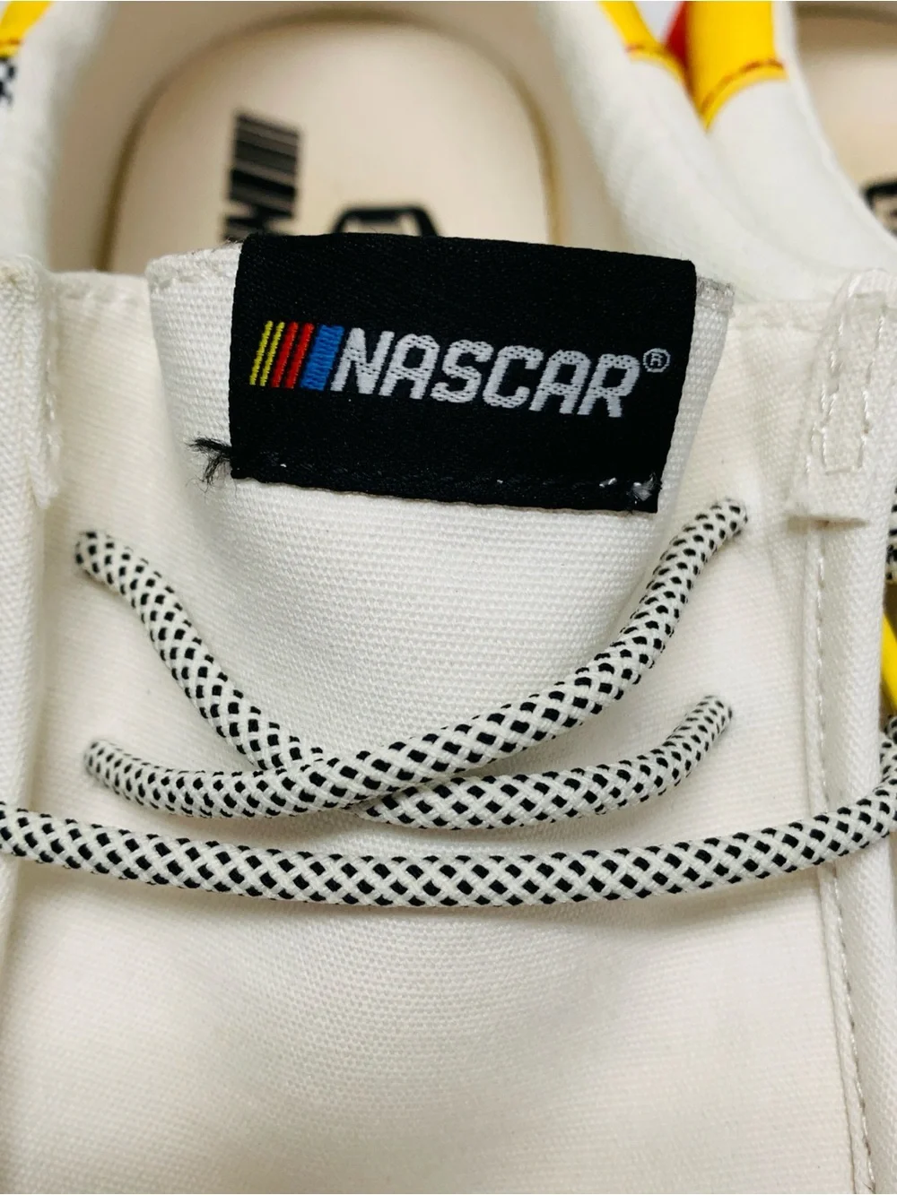 HEYDUDE x NASCAR Wally Daytona Slip-On Men's Shoes Size 10 White Multi Color